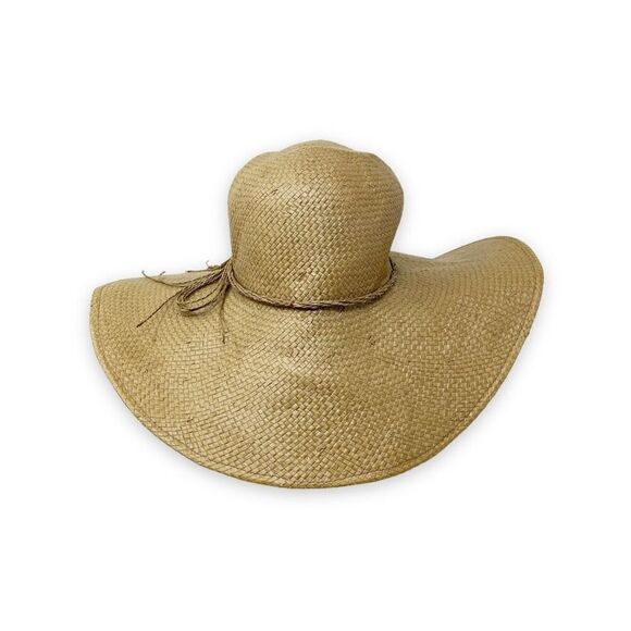 Panama Jack Straw Paper Hat Beach Sun Floppy Hat Women’s One Size Fits Most - Picture 5 of 8